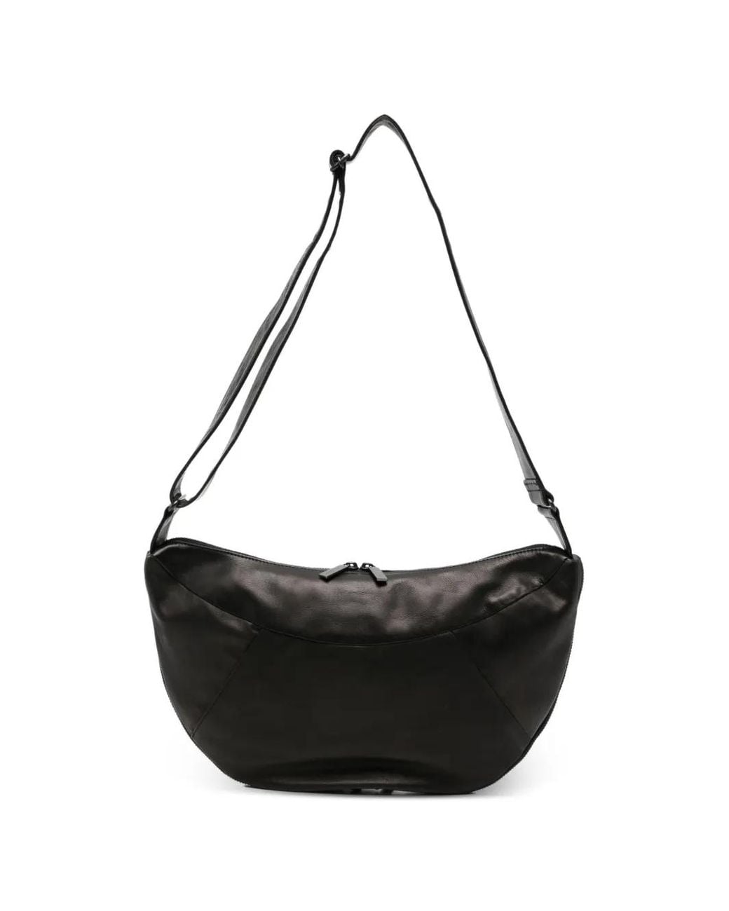 Yohji Yamamoto Black Half-Moon Messenger Bag for men