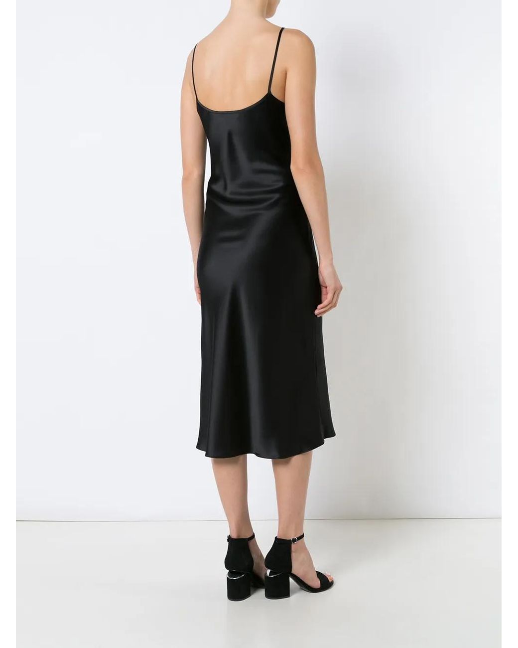 Voz Black Liquid Midi Dress