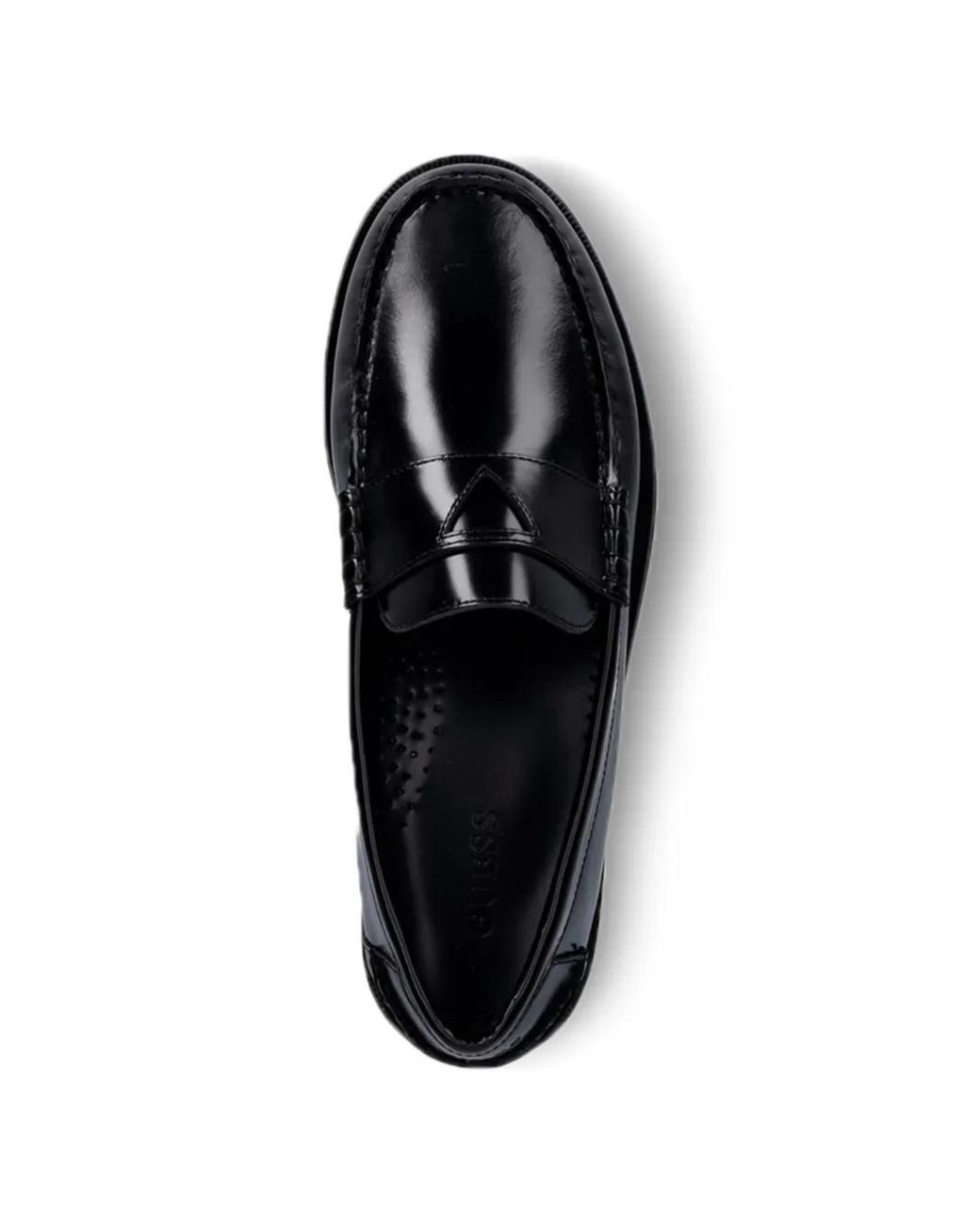 Guess Black Rossio Genuine Leather Moccasins for men