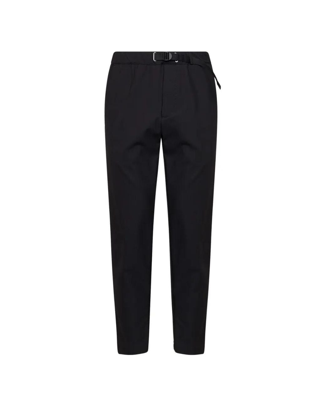 White Sand Blue Belted Tapered Trousers for men