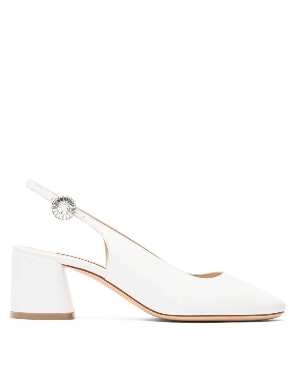 Casadei White Escarpins Cleo 50 Mm À Bride Arrière