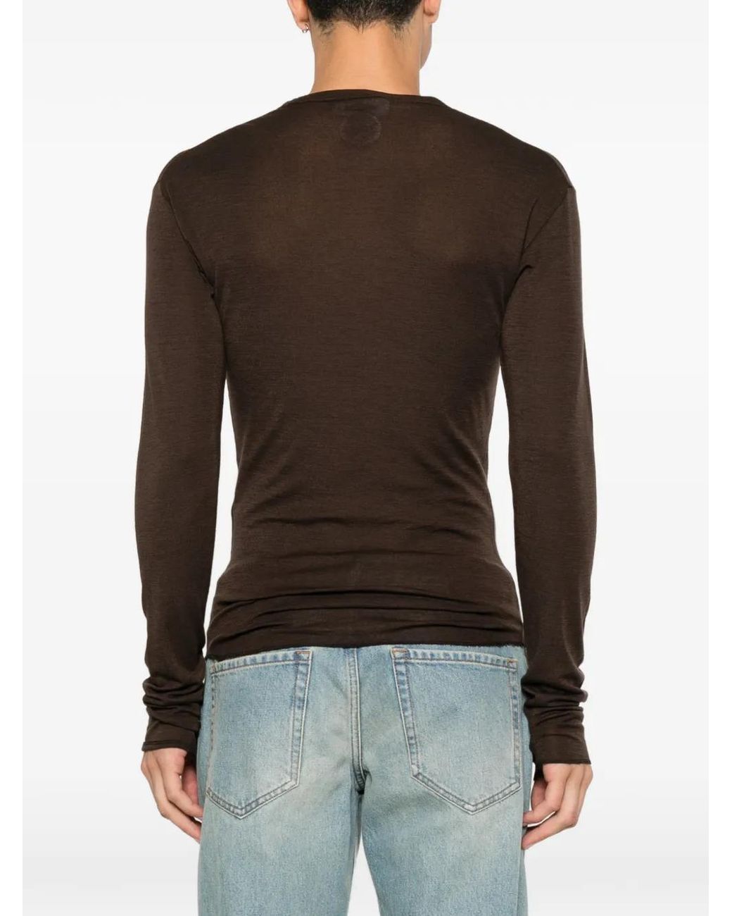 Pull En Laine Vierge À Patch Logo DSquared² pour homme en coloris Brown