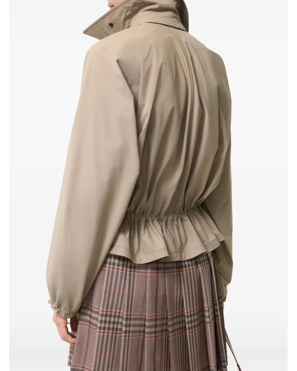 Burberry Natural Detachable-Hood Stretch-Nylon Jacket