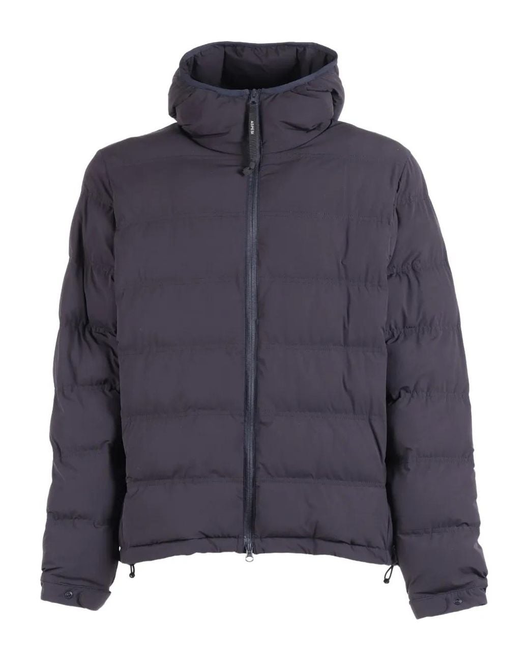 Aspesi Blue Hooded Long-Sleeve Jacket for men