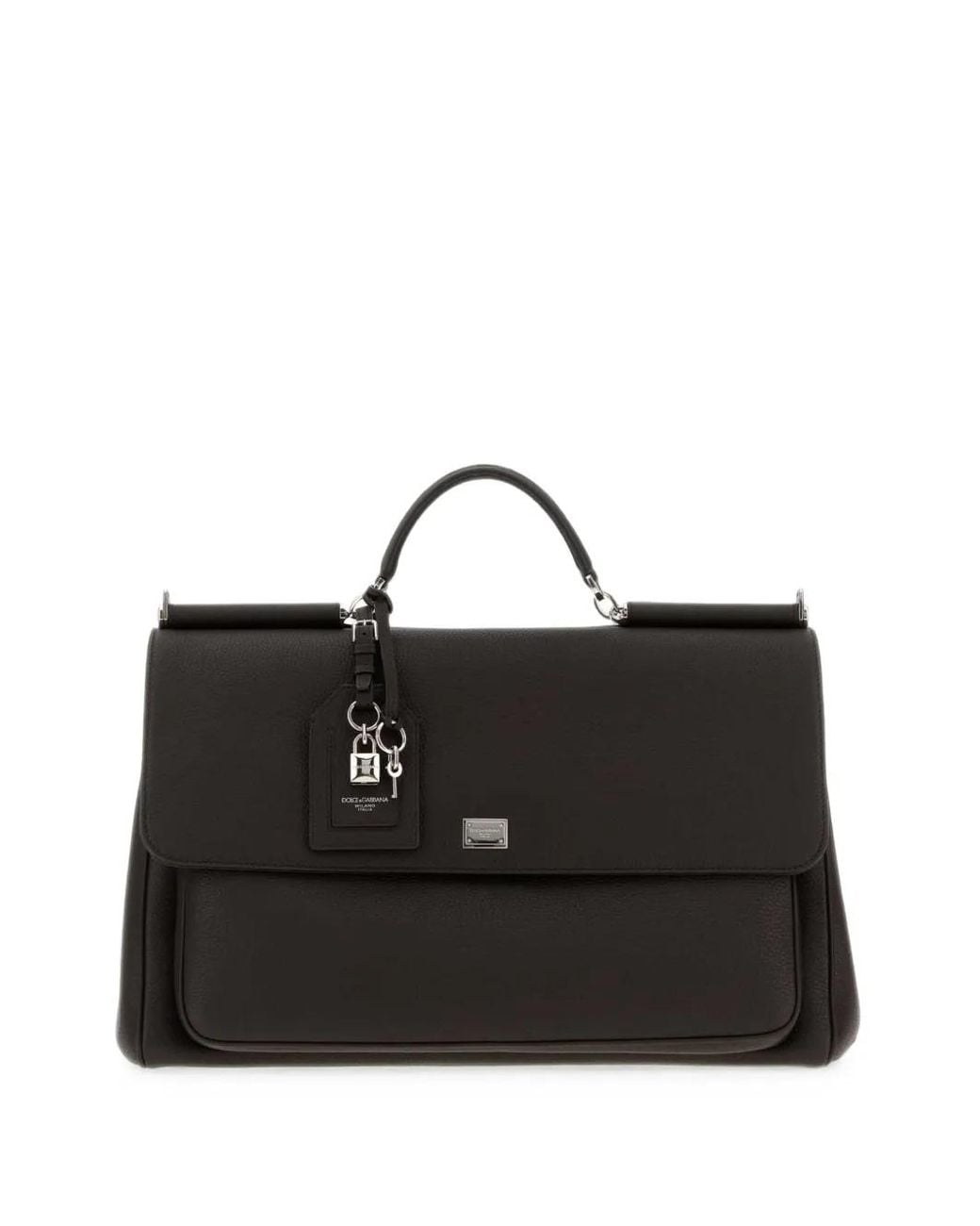 Dolce & Gabbana Black My Sicily Grained-Leather Tote Bag for men