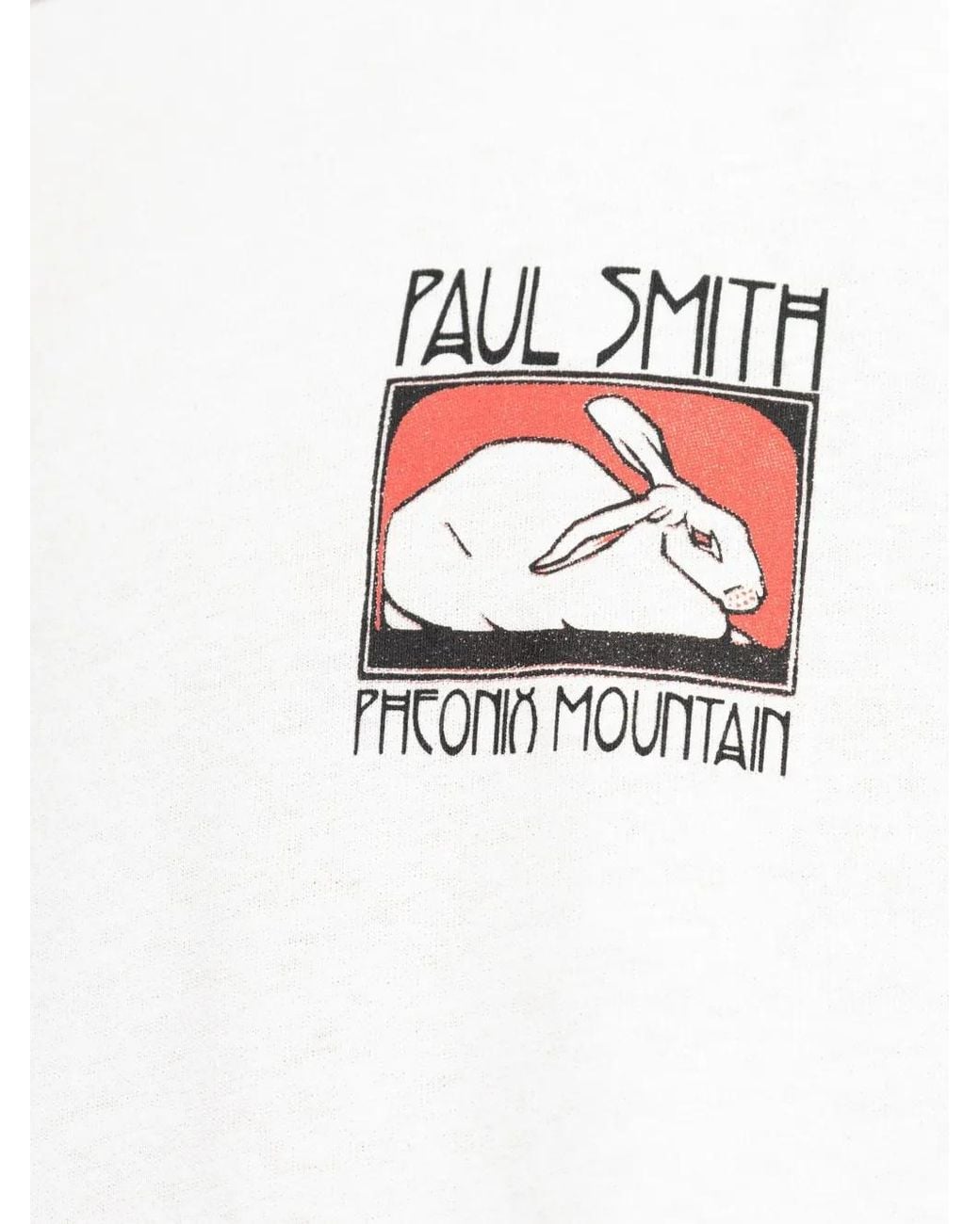 Paul Smith White Phoenix Mountain Graphic-Print T-Shirt for men