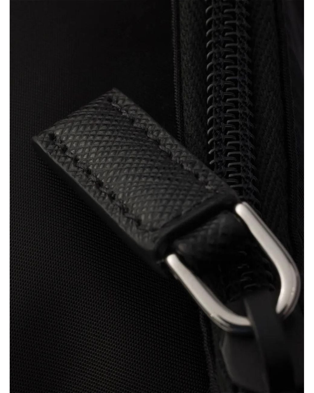 Prada Black Logo-Plaque Shoulder Bag for men