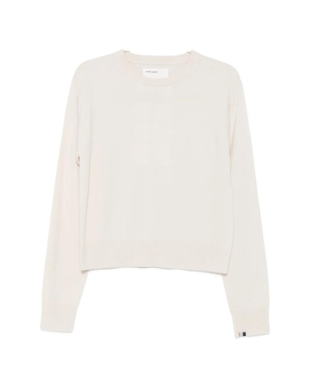 Extreme Cashmere White Pull March À Col Rond