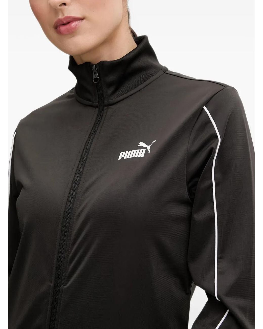 PUMA Black Logo-Print Tracksuit Set