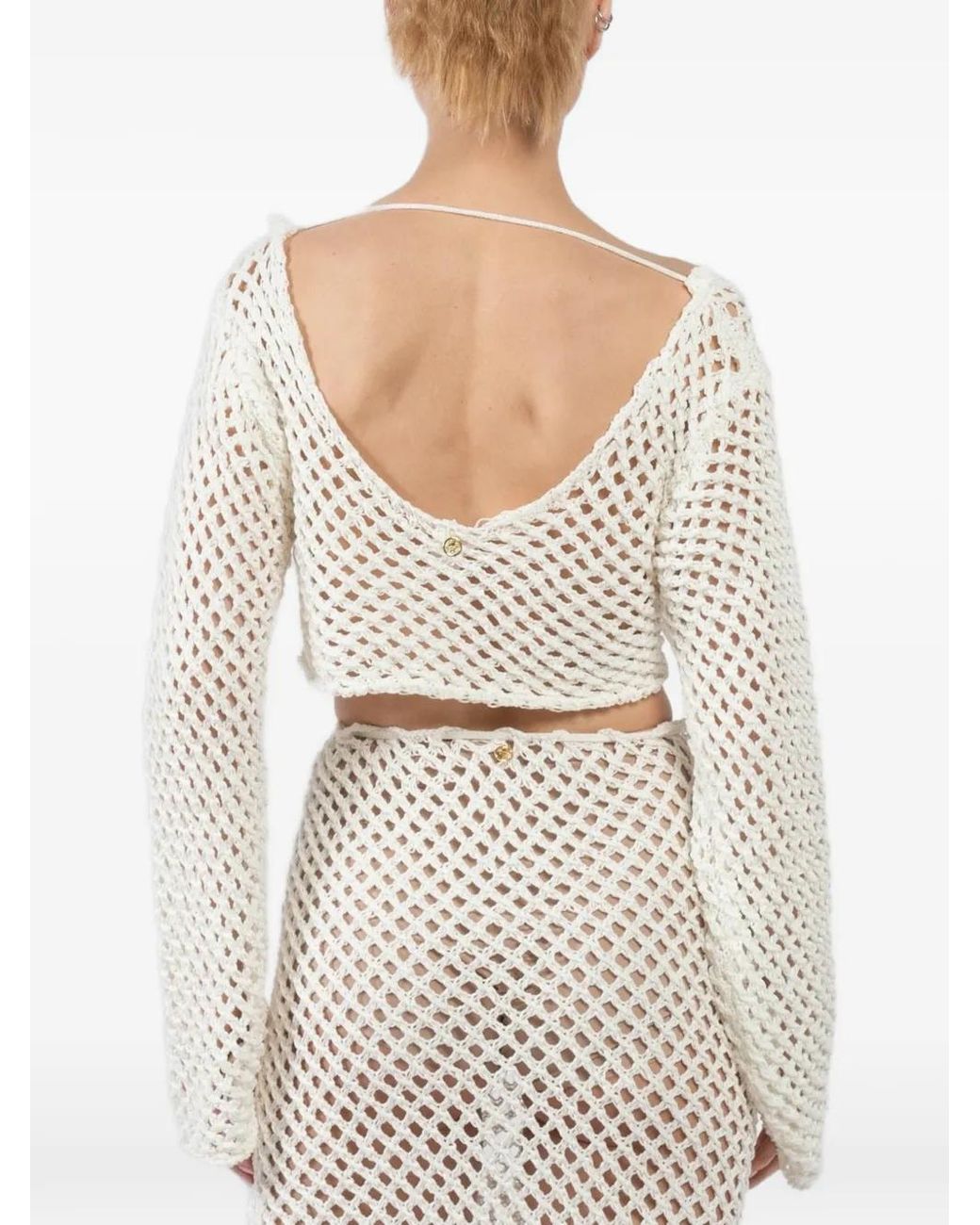Bananhot Gebreide Top in het White