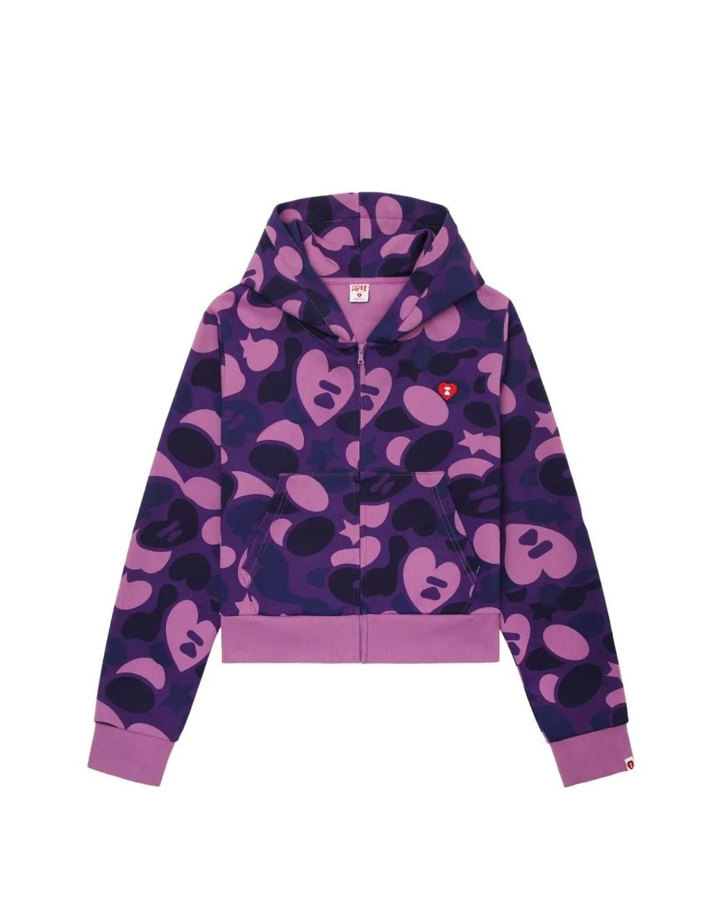AAPE BY A BATHING AP Purple Camouflage-Print Zip-Up Hoodie