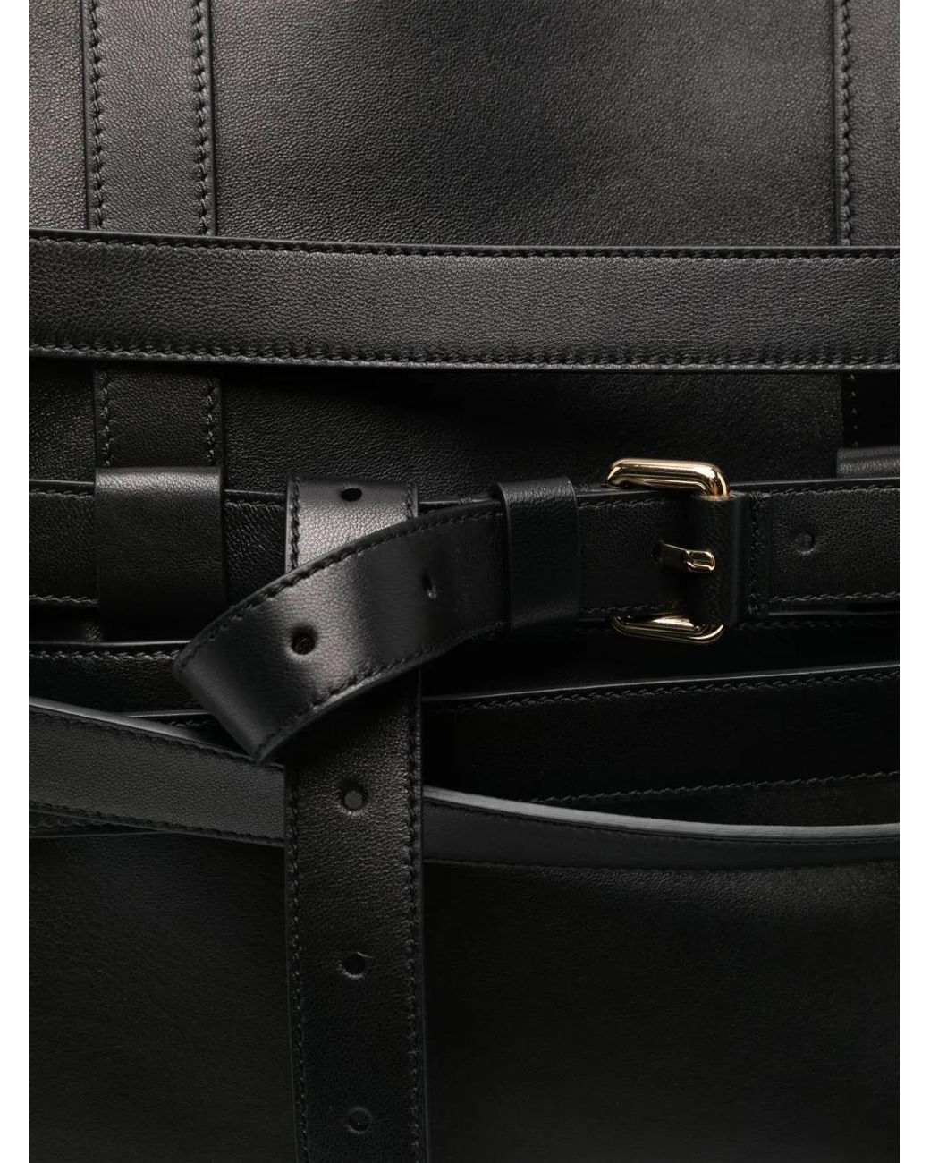 Moschino Black Leather Tote Bag for men