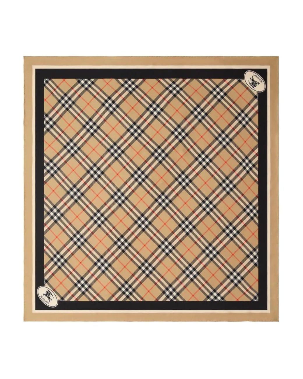 Burberry Metallic Check Silk Foulard