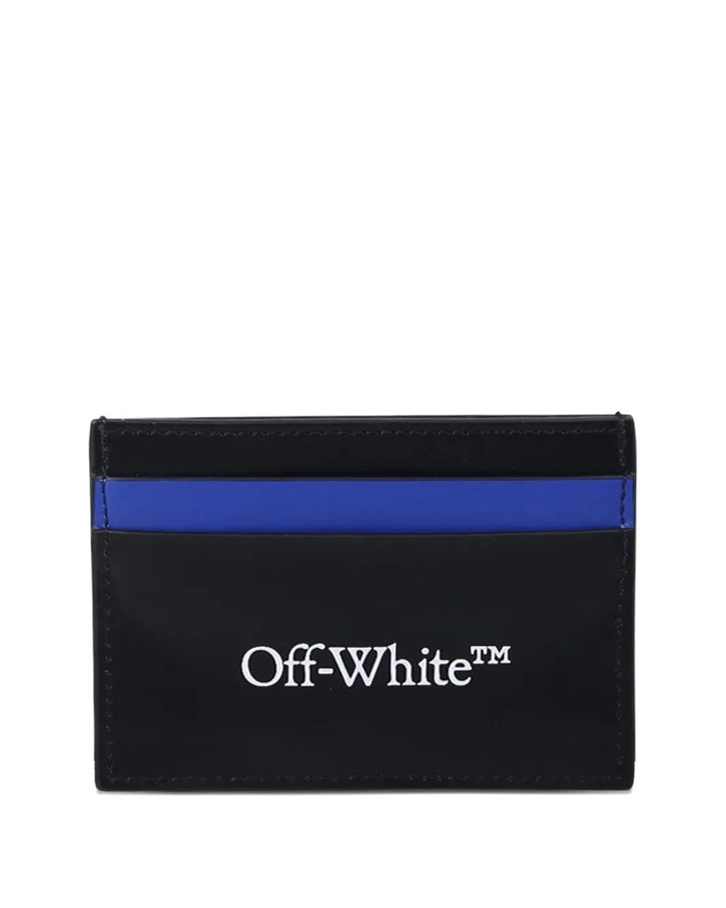 Off-White c/o Virgil Abloh Blue Logo-Detail Cardholder for men