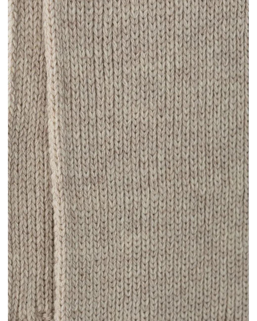 Karl Lagerfeld White Cable-Knit Logo-Plaque Beanie Hat And Scarf Set for men