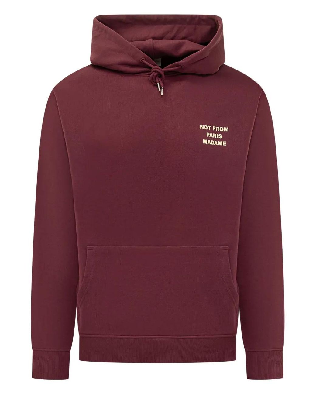 Drole de Monsieur Red Slogan-Print Hoodie for men