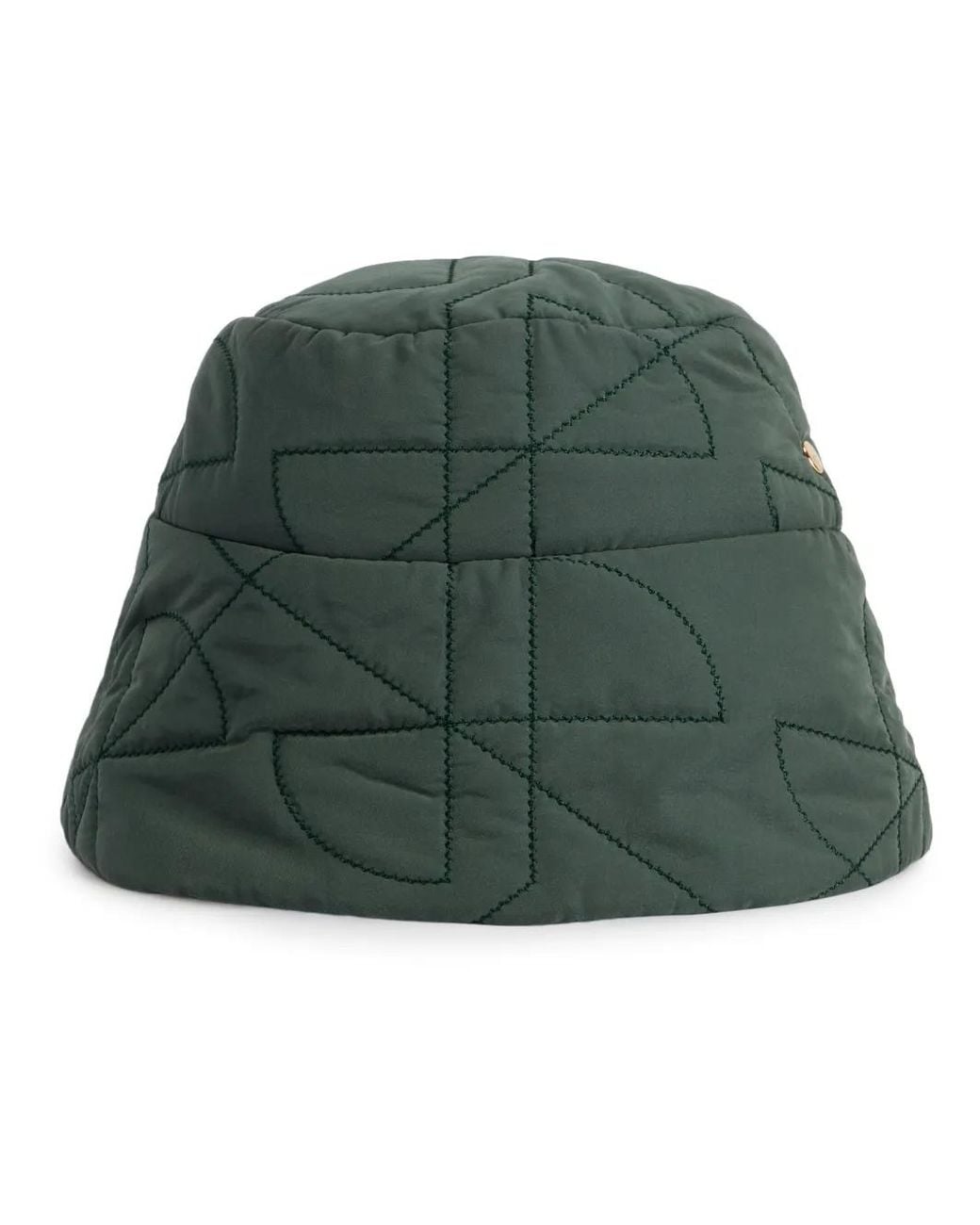 Patou Green Quilted Bucket Hat