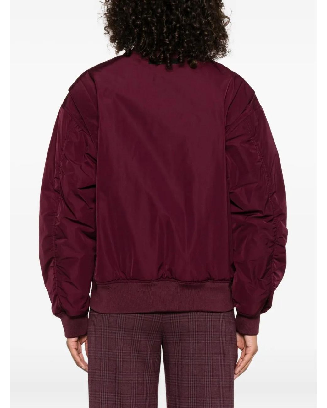 Patrizia Pepe Purple Zip-Up Bomber Jacket