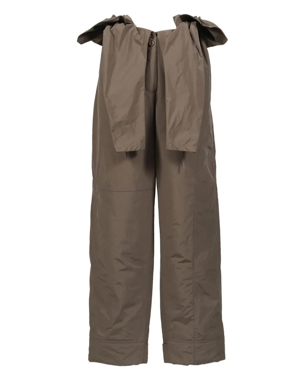 OPEN YY Brown Gathered Trousers