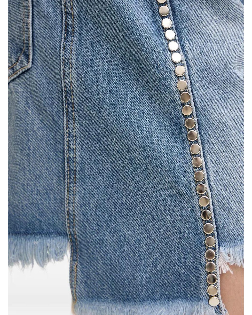 AllSaints Blue Frankie Studded-Embellished Shorts