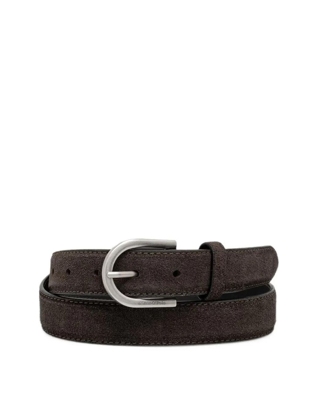 Marc O' Polo Black Jill Suede-Finish Buckle-Fastening Belt