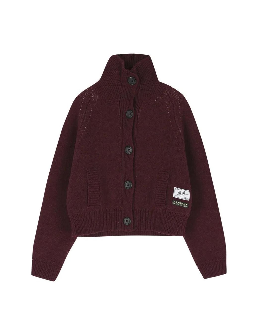 B.B. Wallace Red Hesse Button-Fastening Cardigan