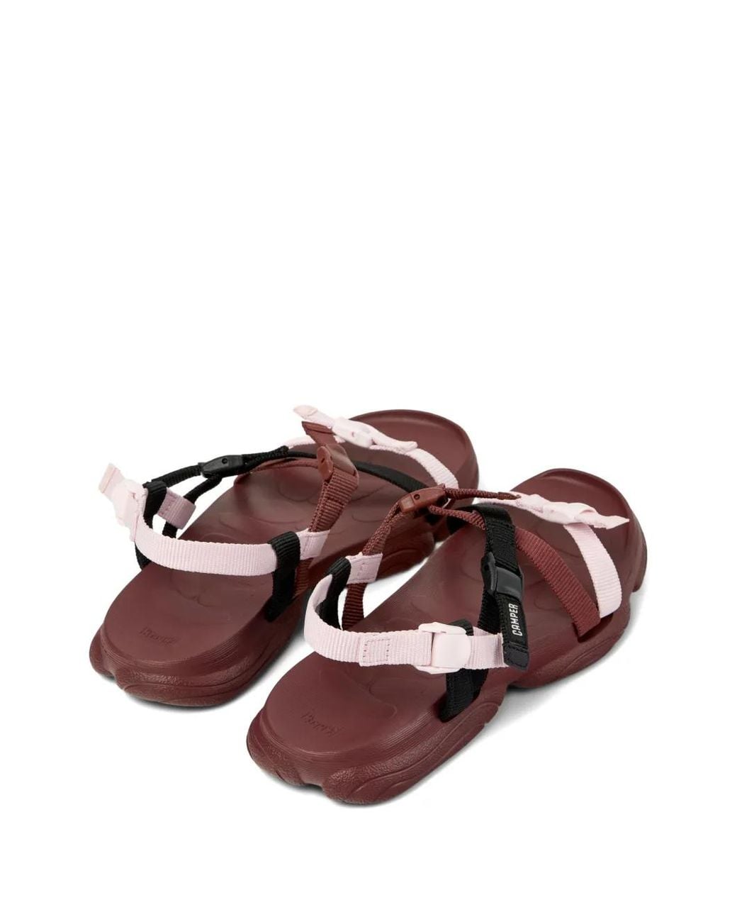 Camper Brown Karst Buckle Strap Sandals
