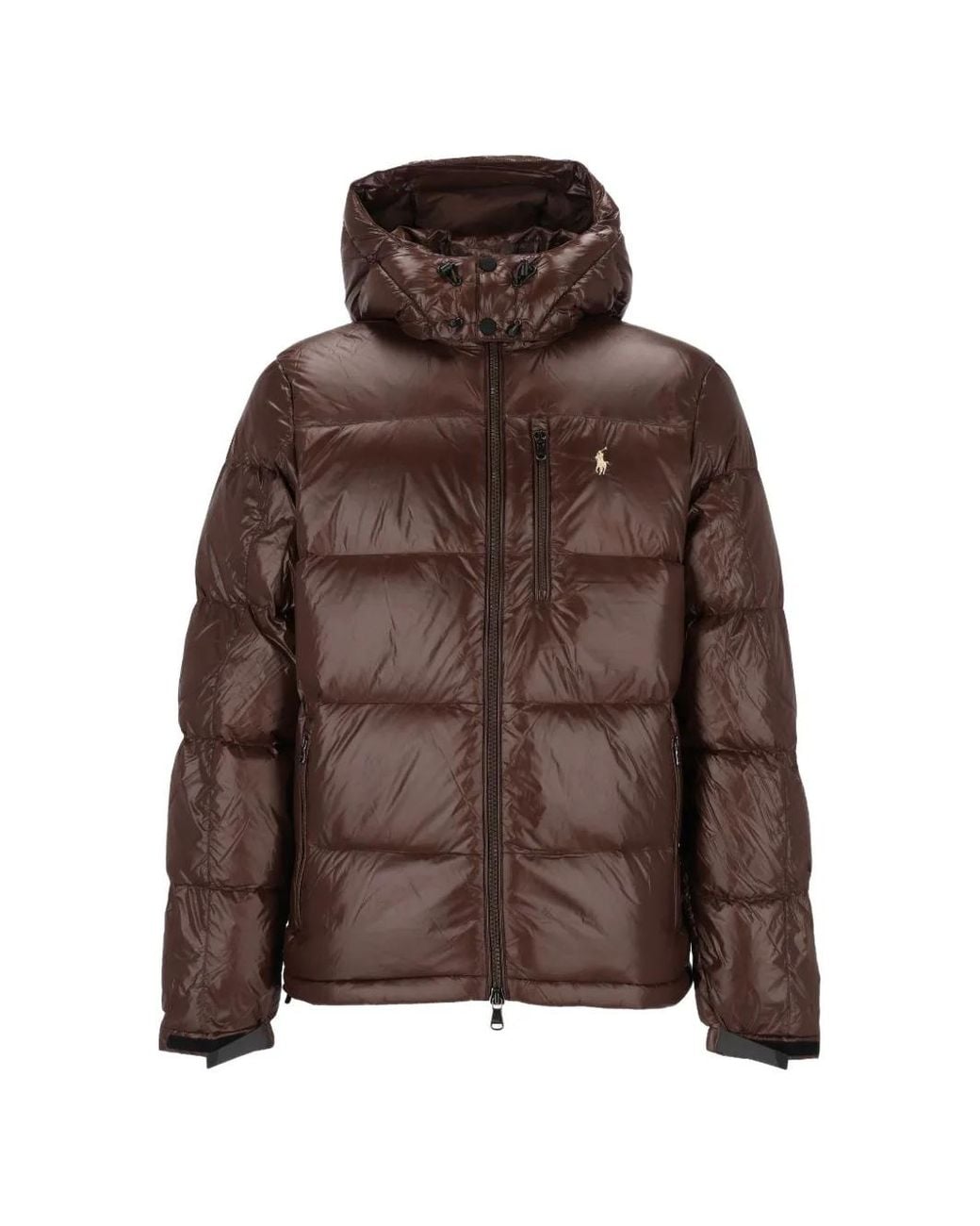 Polo Ralph Lauren Brown Quilted Hooded Jacket for men