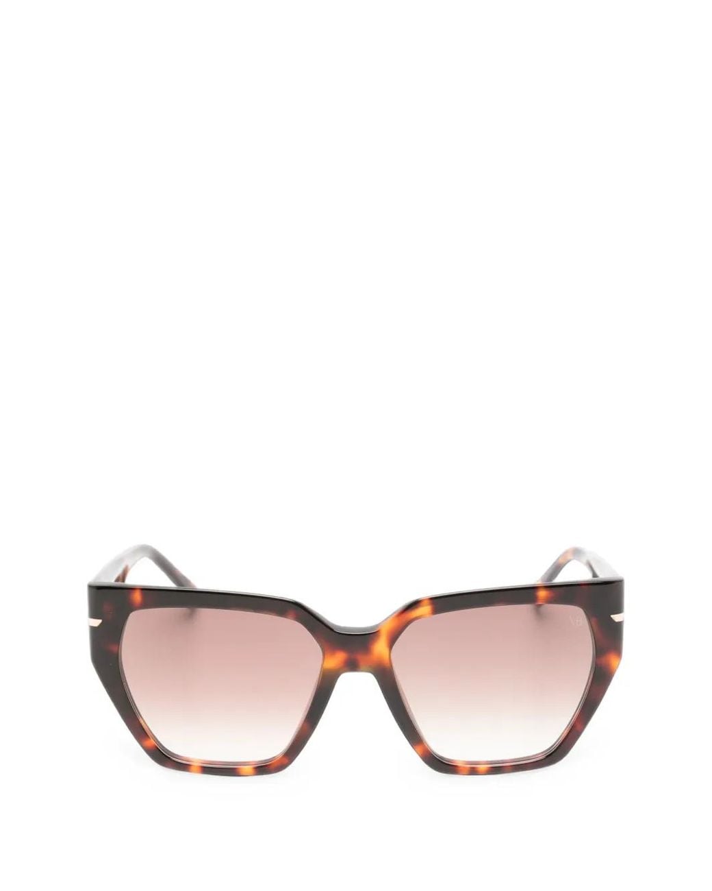 Victoria Beckham Pink Geometric-Frame Sunglasses