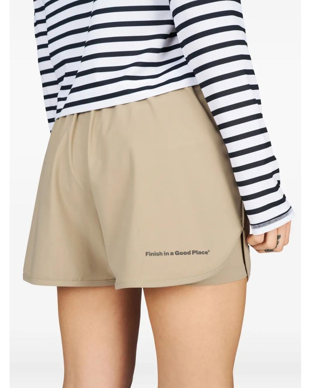 UNNA Natural Shorts Mit Logo-Patch