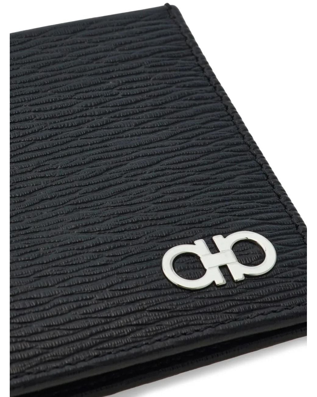 Ferragamo Black Gancini Wallet for men