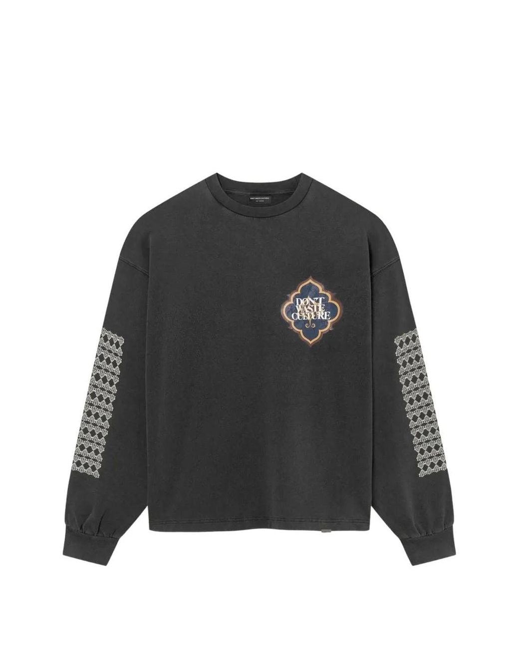 don't waste culture Black Himariyu Graphic-Print Sweater for men