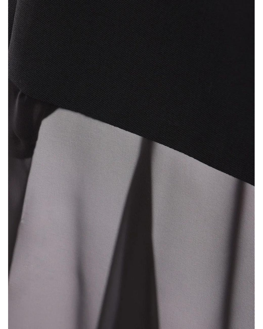 Sacai Black Asymmetrical Midi Skirt