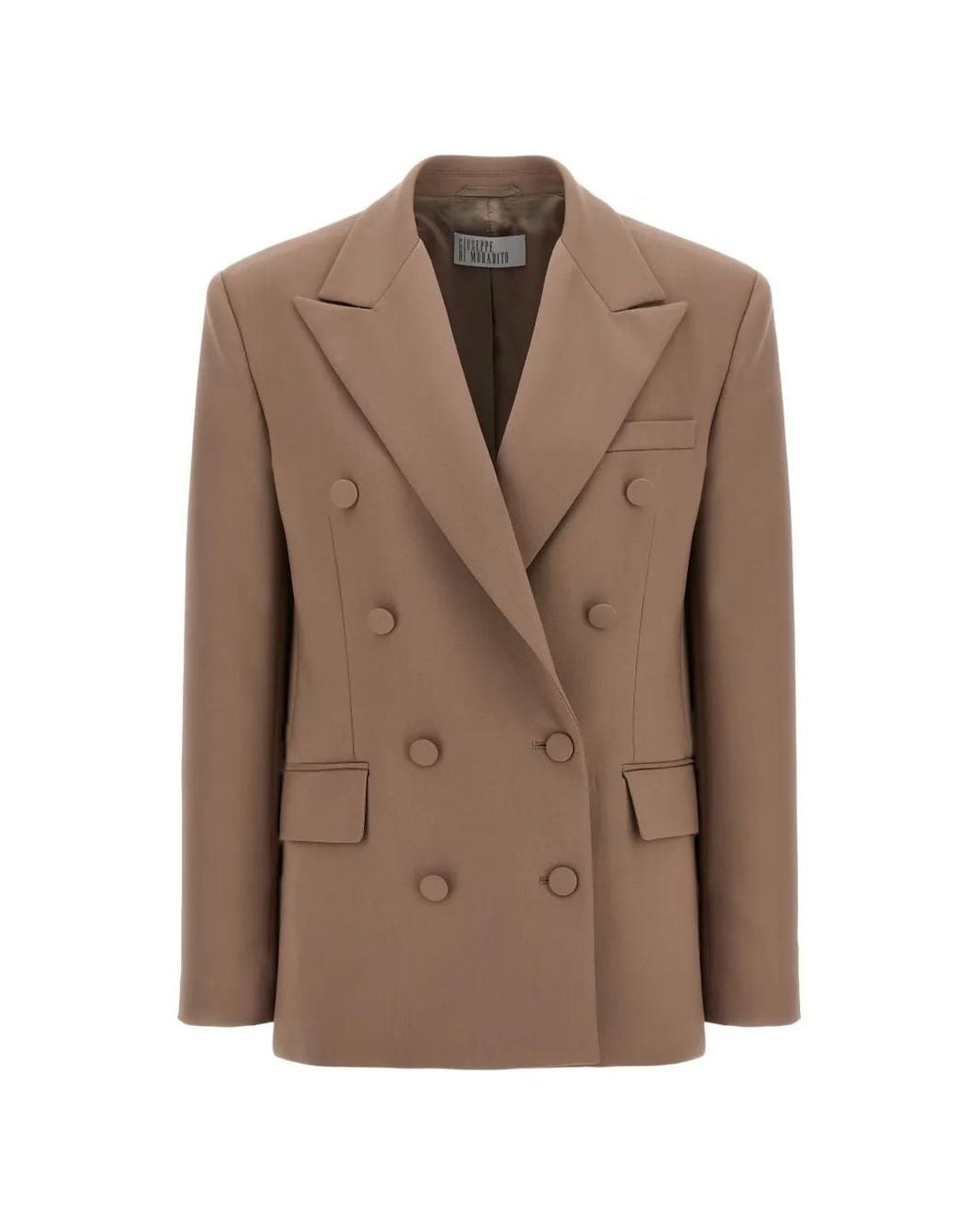 GIUSEPPE DI MORABITO Brown Double-Breasted Virgin Wool Blazer