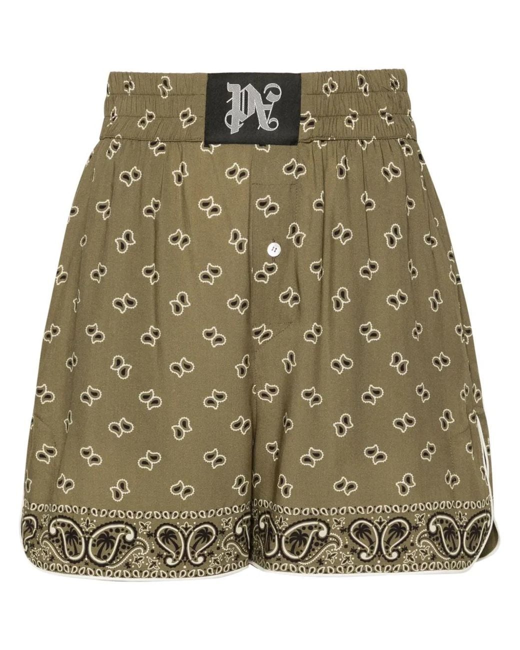 Palm Angels Green Shorts & Bermuda Shorts