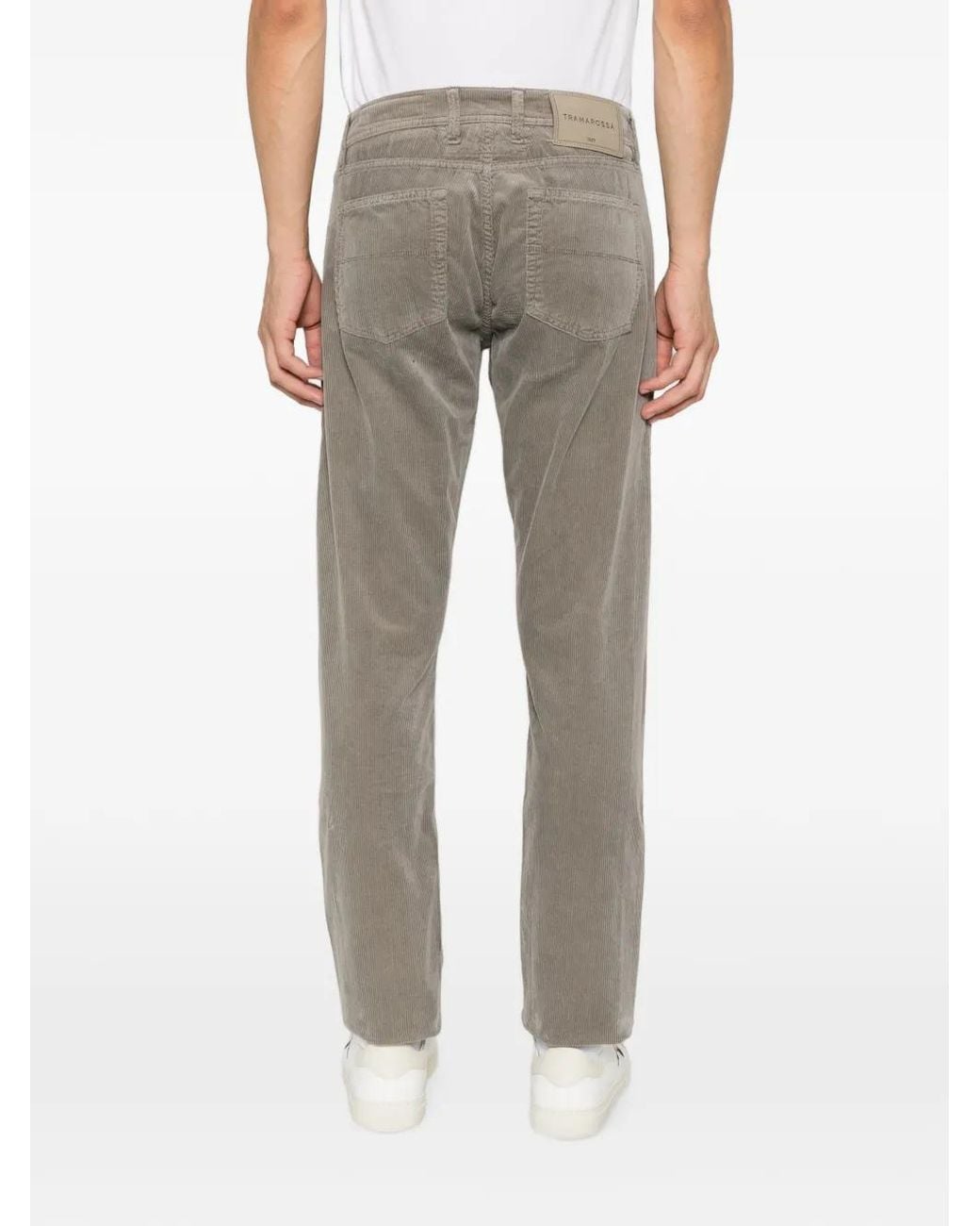 Sartoria Tramarossa Gray Pantalon Michelangelo En Velours Côtelé for men
