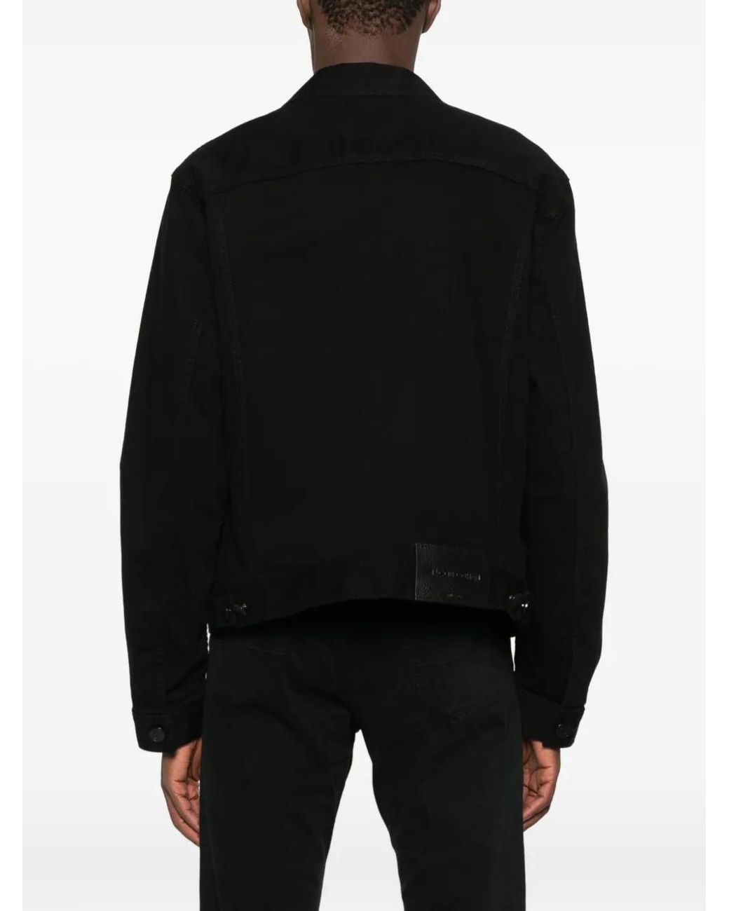 Jacob Cohen Black Point-Collar Jacket for men