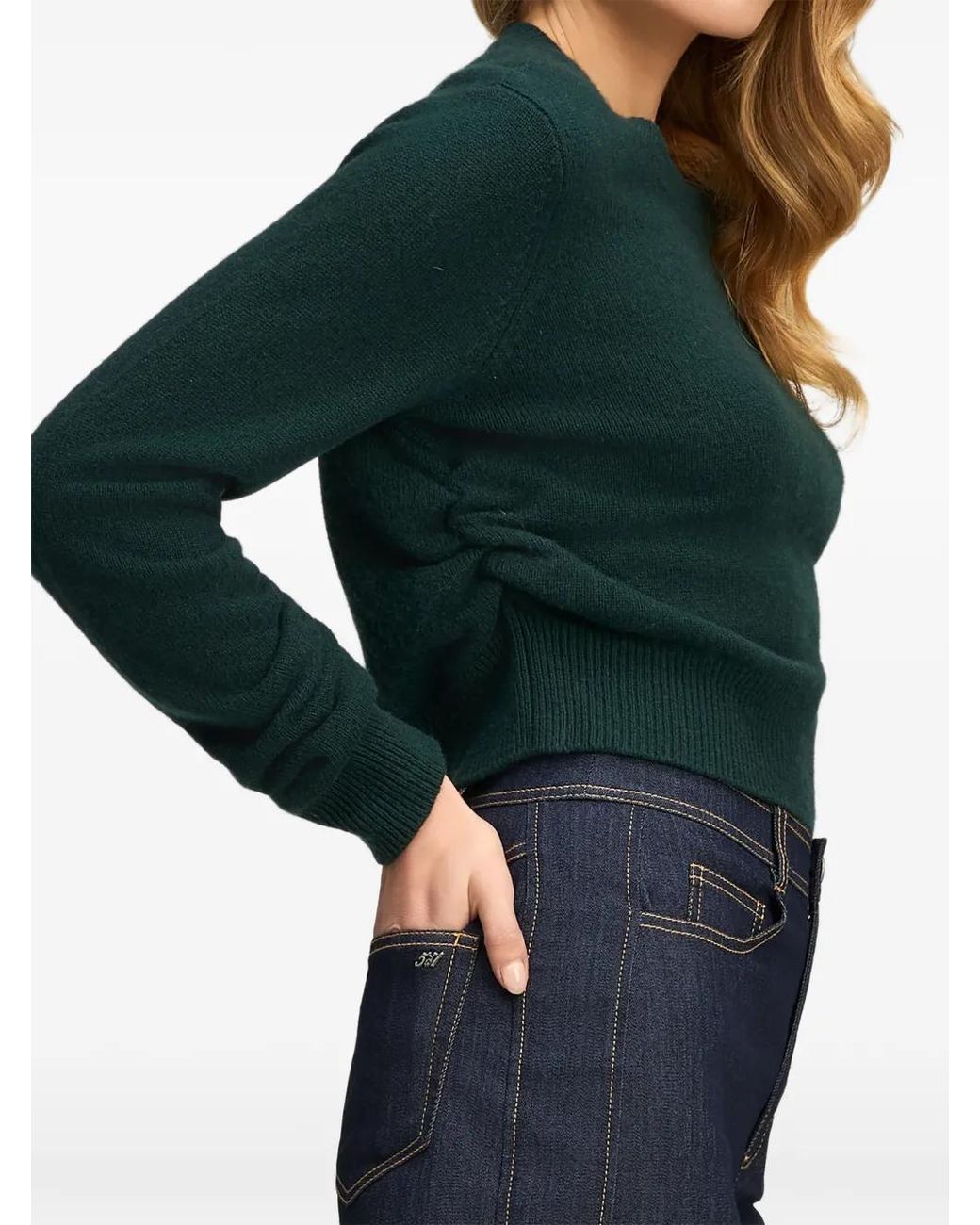 Cinq À Sept Green Birdie Cashmere Sweater