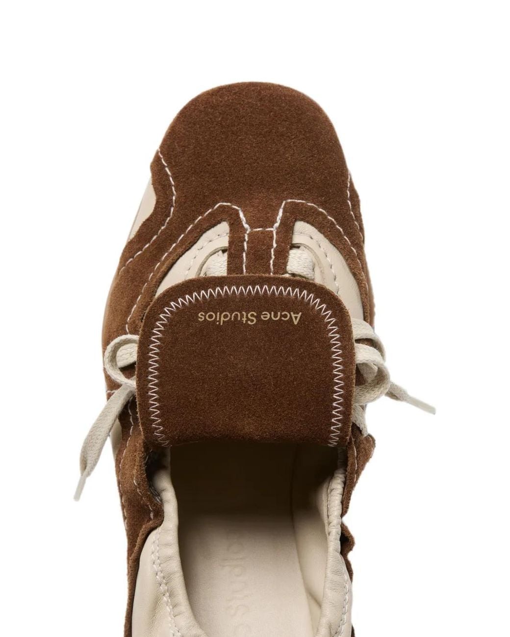 Acne White Suede Lace-Up Shoes