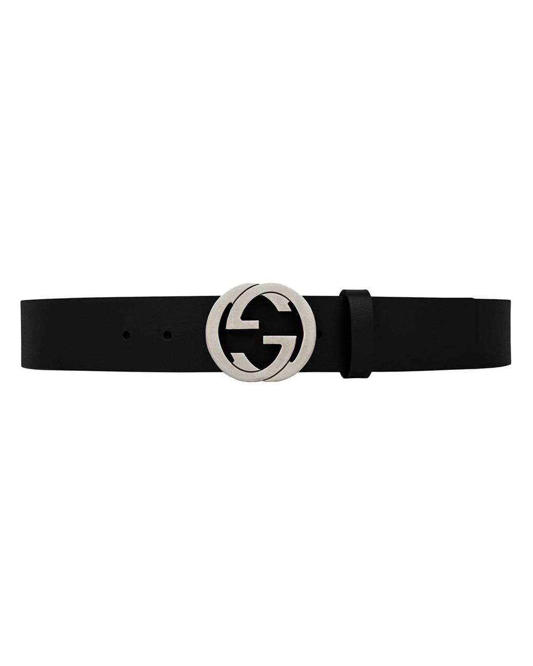 gucci leather logo belt