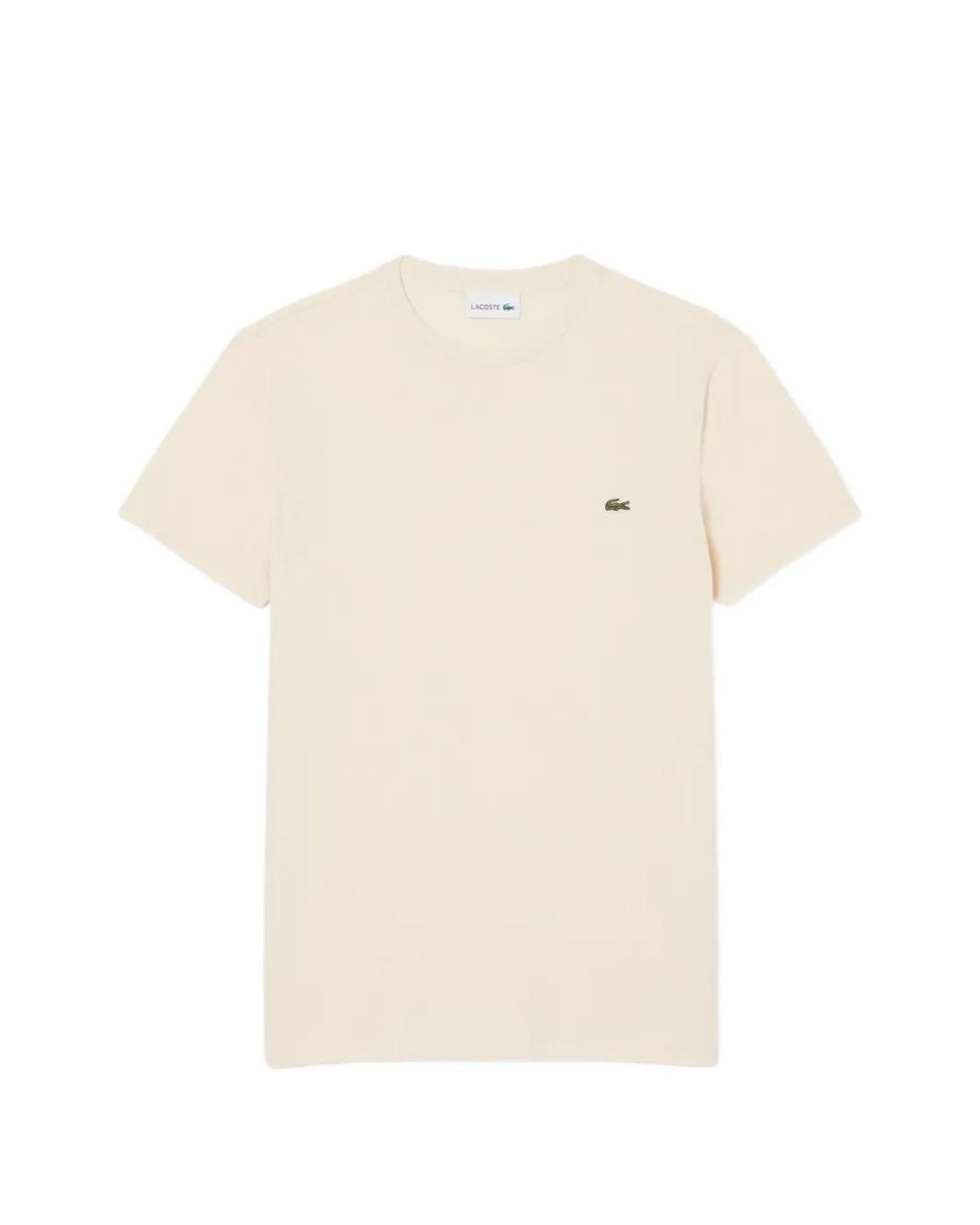 Lacoste White Round-Neck Logo T-Shirt for men