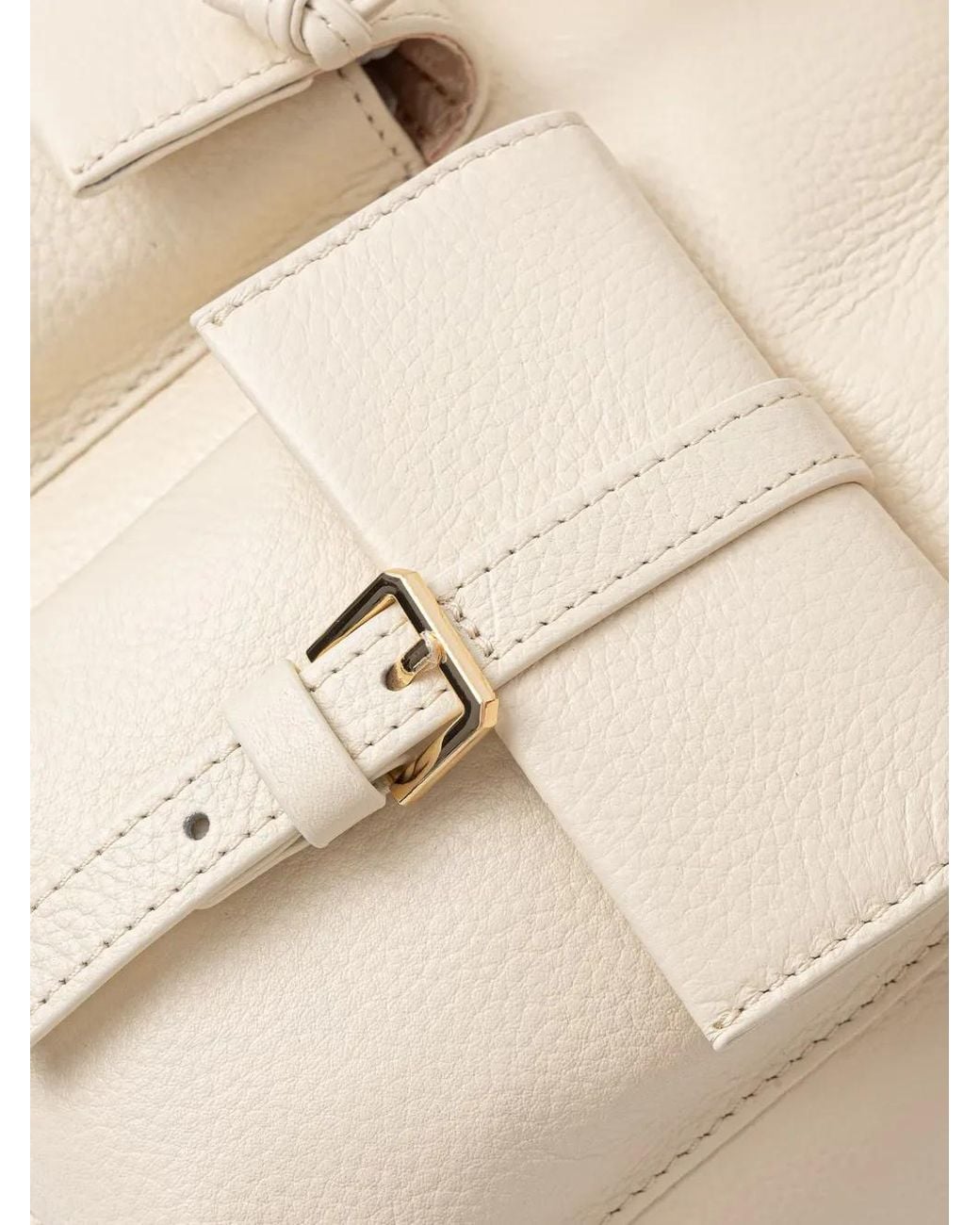 Patrizia Pepe Natural Fly Buckle-Fastening Backpack