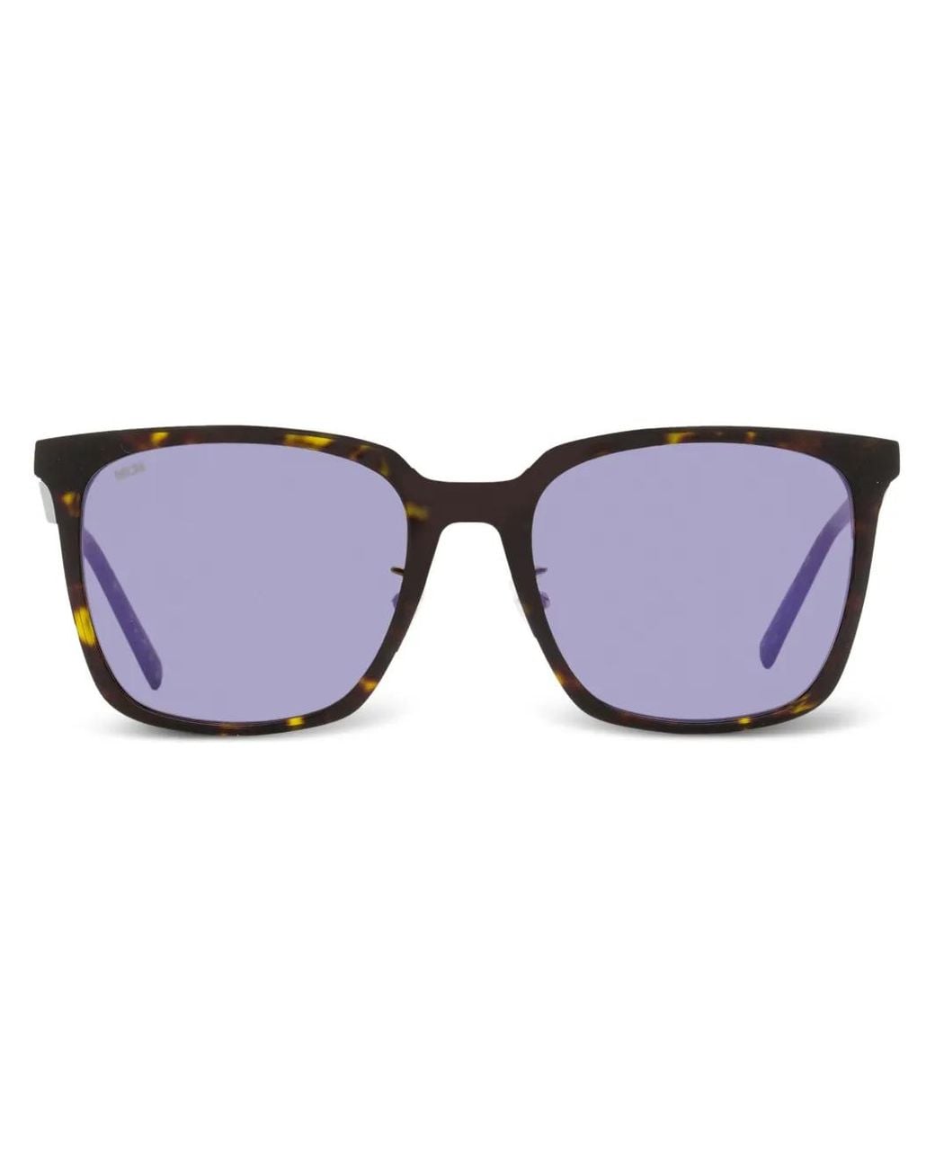 MCM Blue 714Sa Rectangle-Frame Tortoiseshell-Effect Sunglasses