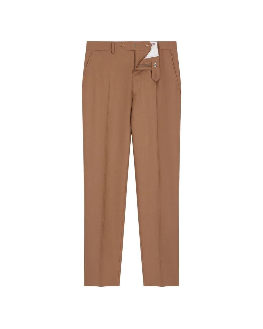 Fursac Brown Virgin-Wool Trousers for men