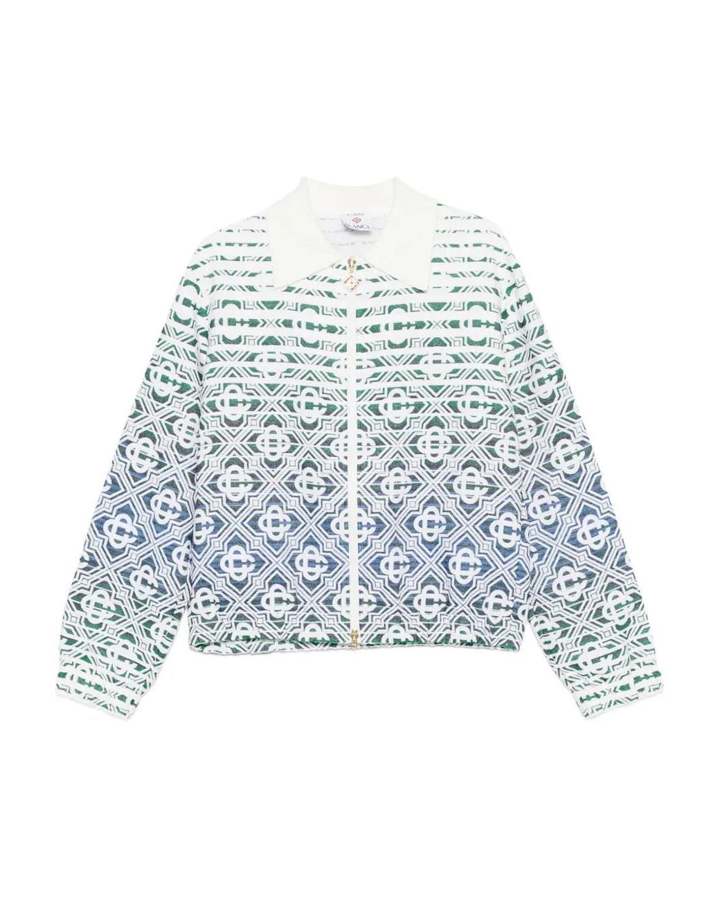 Casablanca White Gradient-Monogram Jacket for men