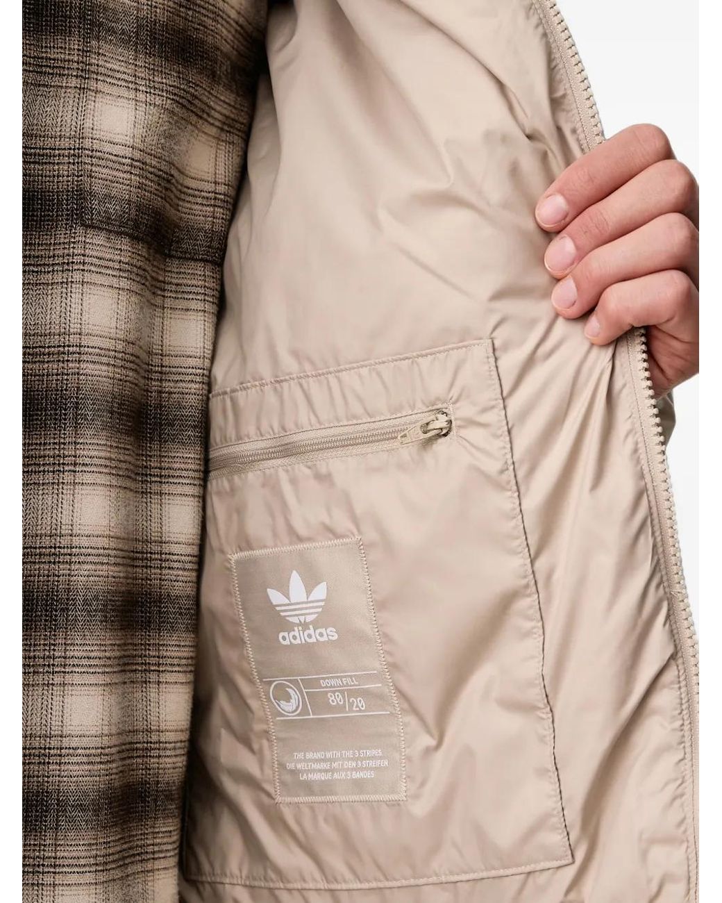 Adidas Natural Doudoune Regen Bicolore À Capuche for men
