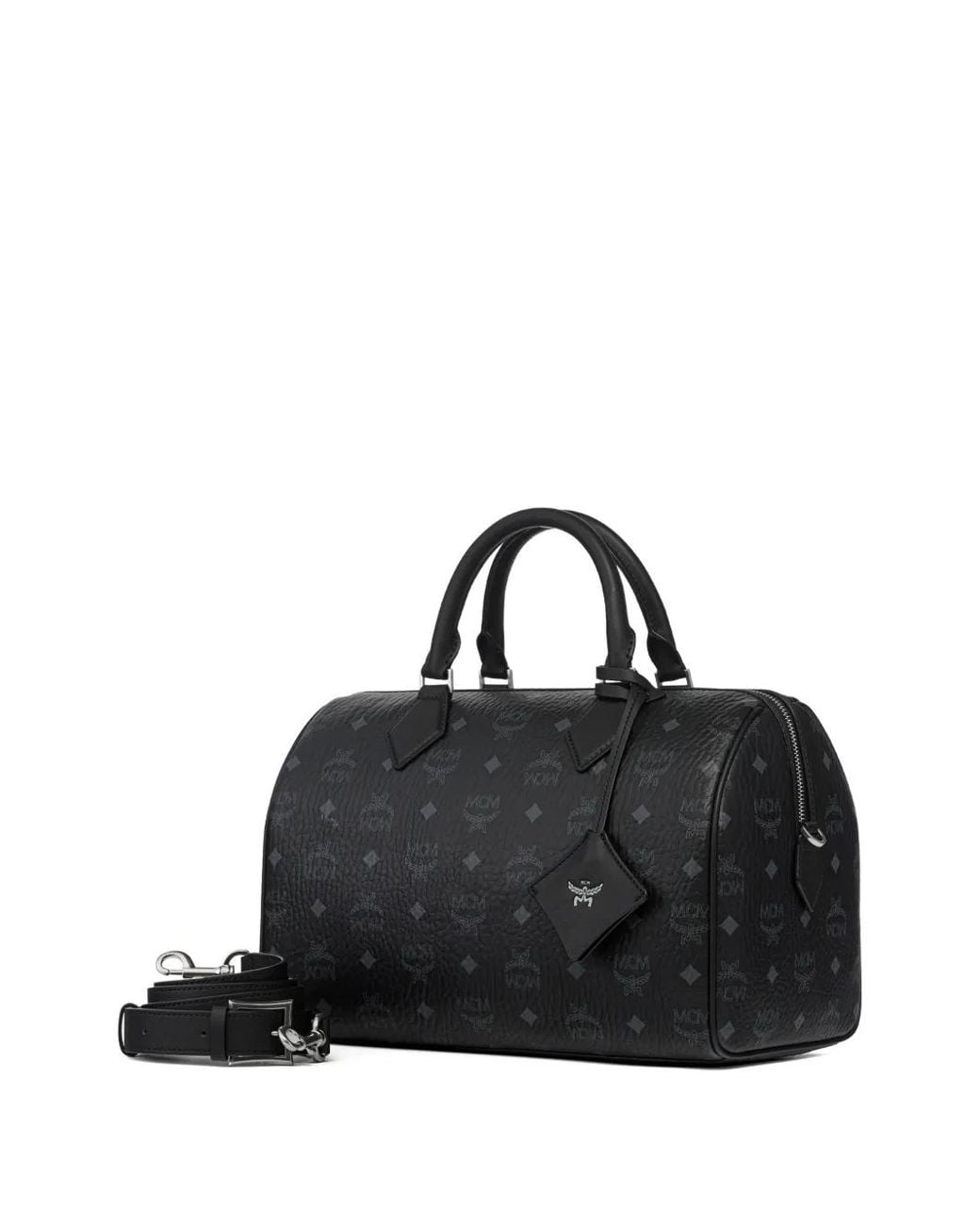 MCM Black Ella Boston Tote Bag
