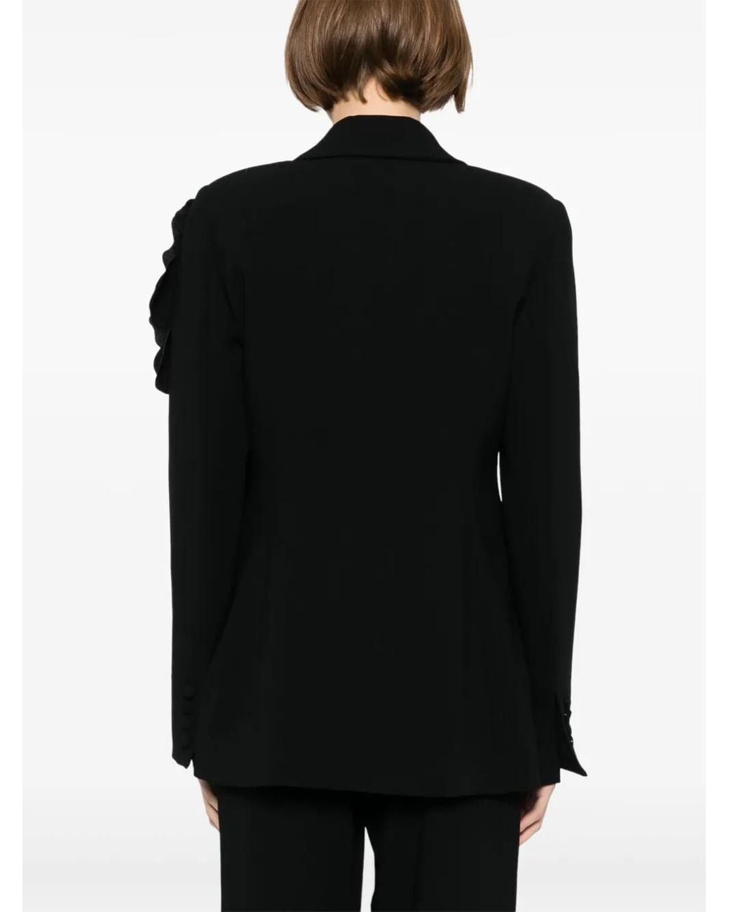 Saiid Kobeisy Black Floral Tailored Blazer