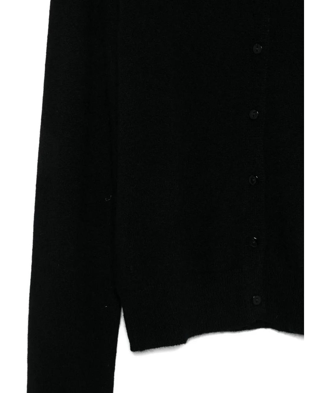 Herskind Black Button-Front Cashmere Cardigan