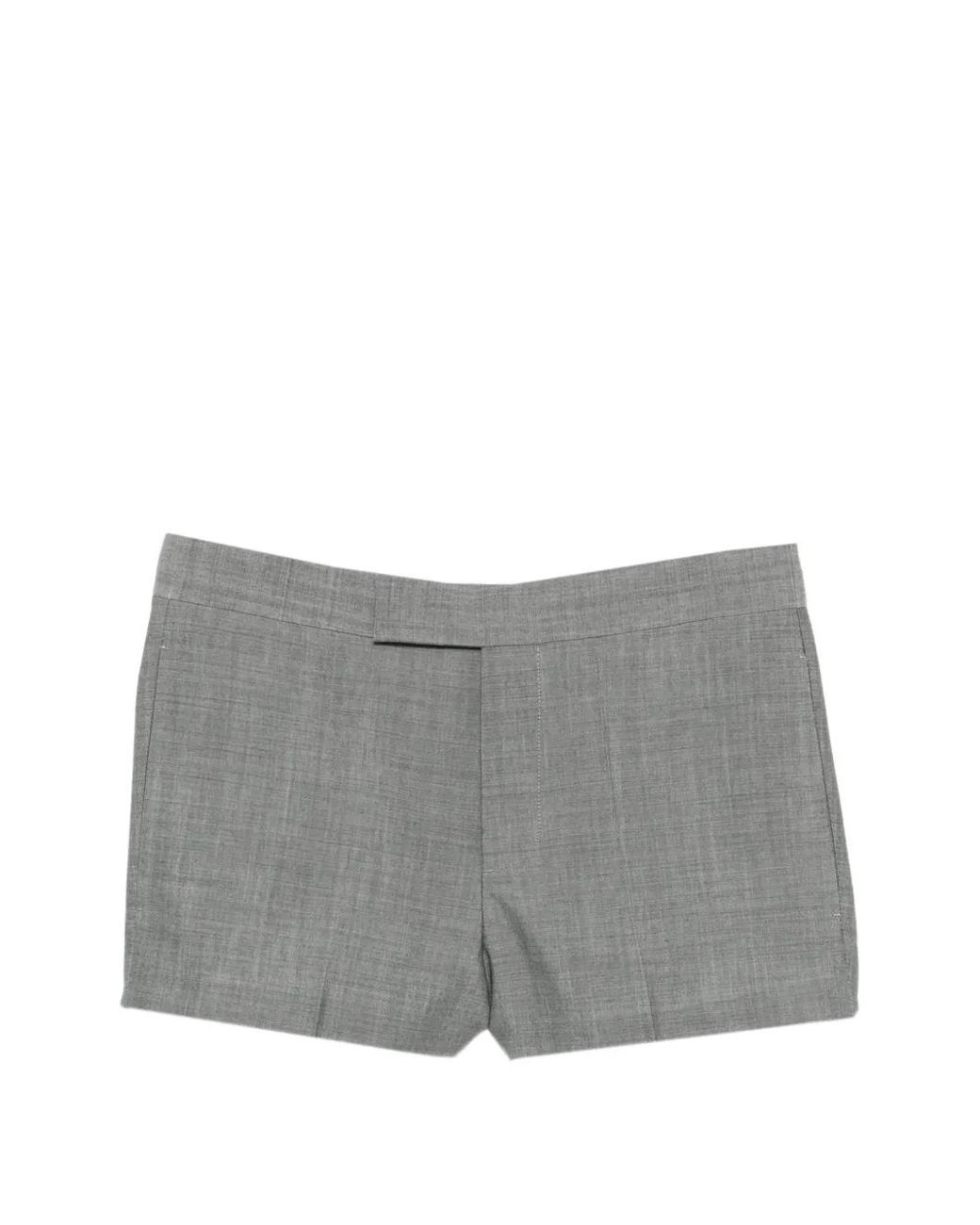 SAPIO Gray Slub-Texture Shorts